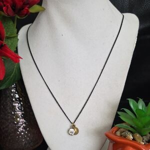 Black and Gold Pendant Necklace